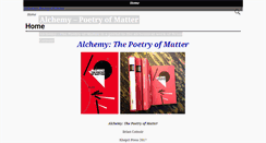 Desktop Screenshot of alchemypoetryofmatter.com